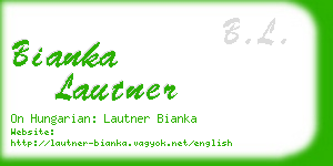 bianka lautner business card